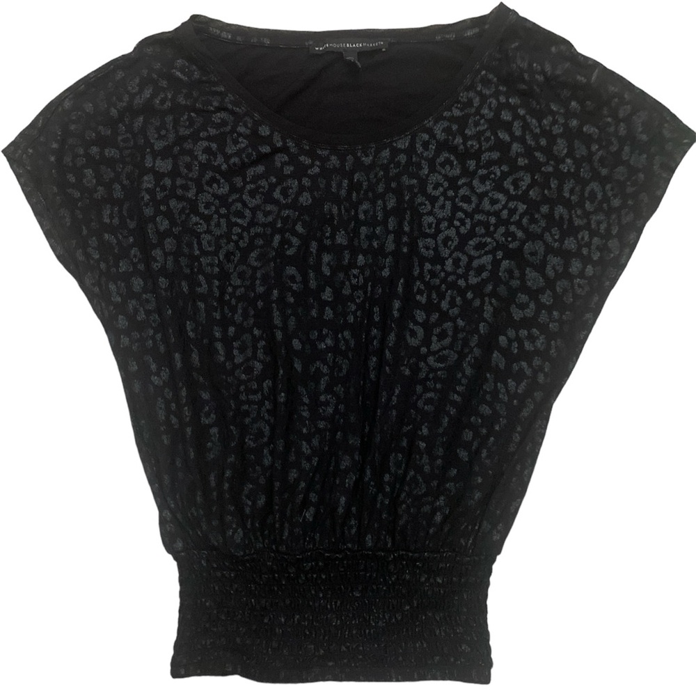 White House Black Market Top leopard print